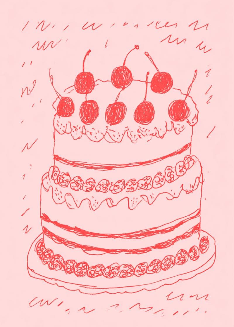 Cherry Delight Celebration Card card