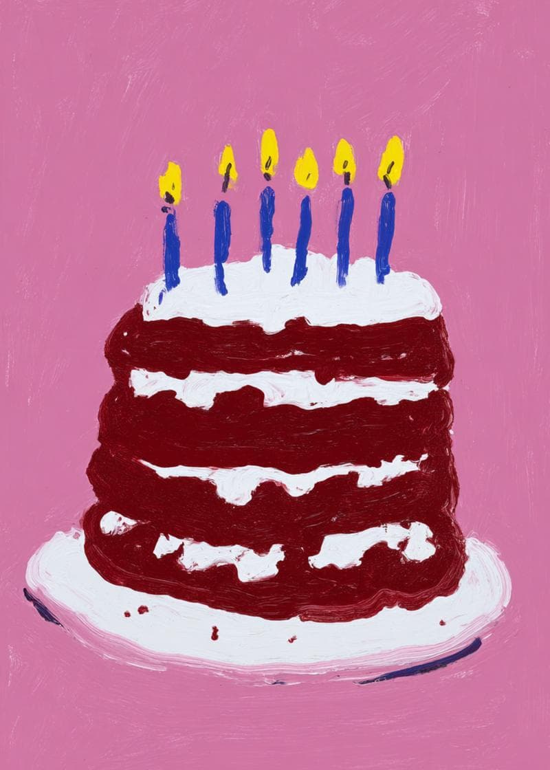 Festive Cake Birthday Greeting card