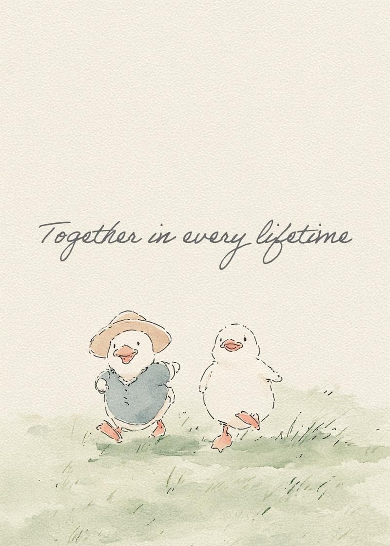 Eternal Companionship Duck Card card