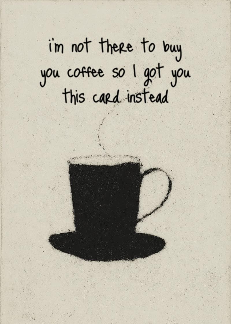 Coffee Card for Long Distance Connections card