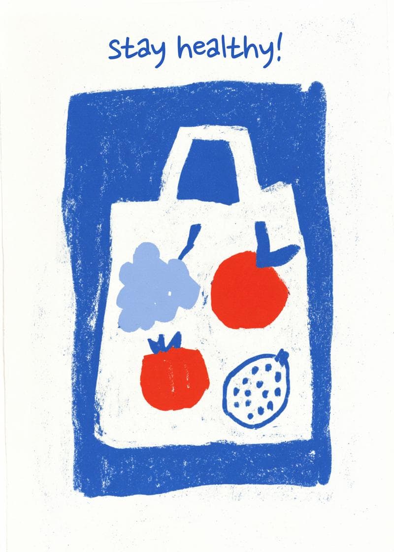 Stay Healthy Greeting Card card