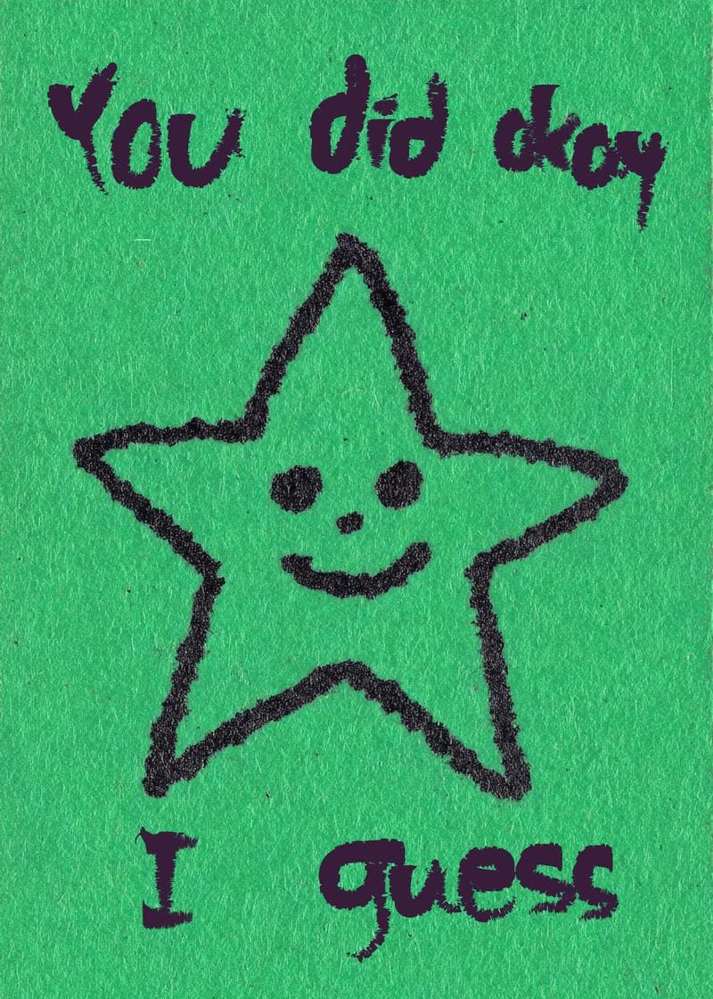 You Did Okay Star Card card