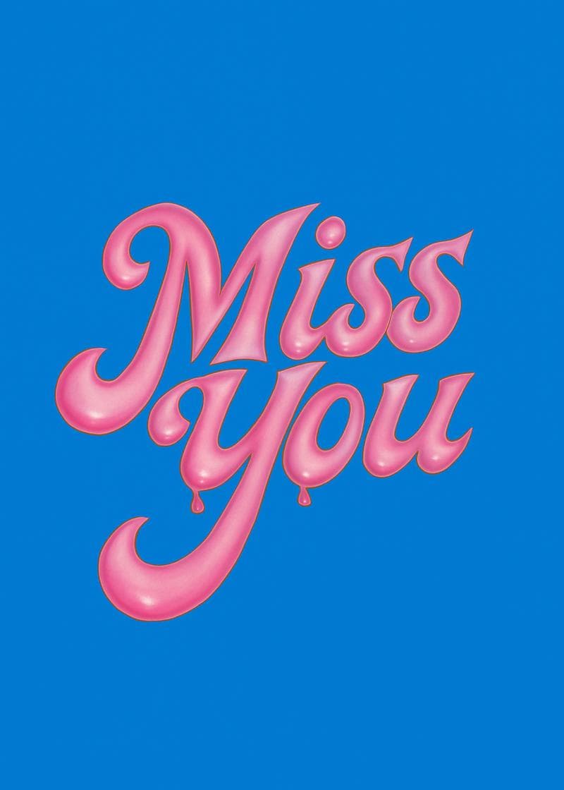 Bright & Cheerful 'Miss You' Card card