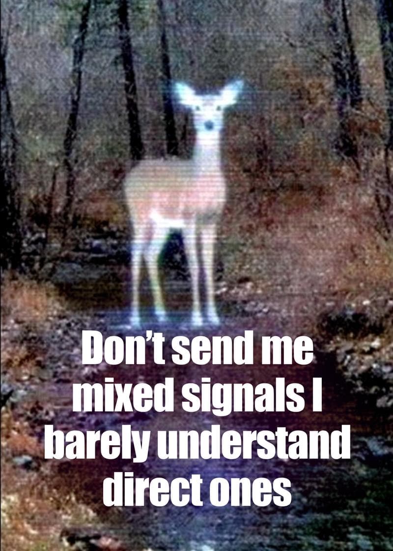 Funny Mixed Signals Joke Card card