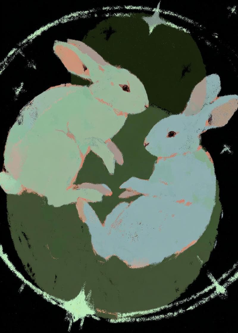 Moonlit Bunny Bliss Card card