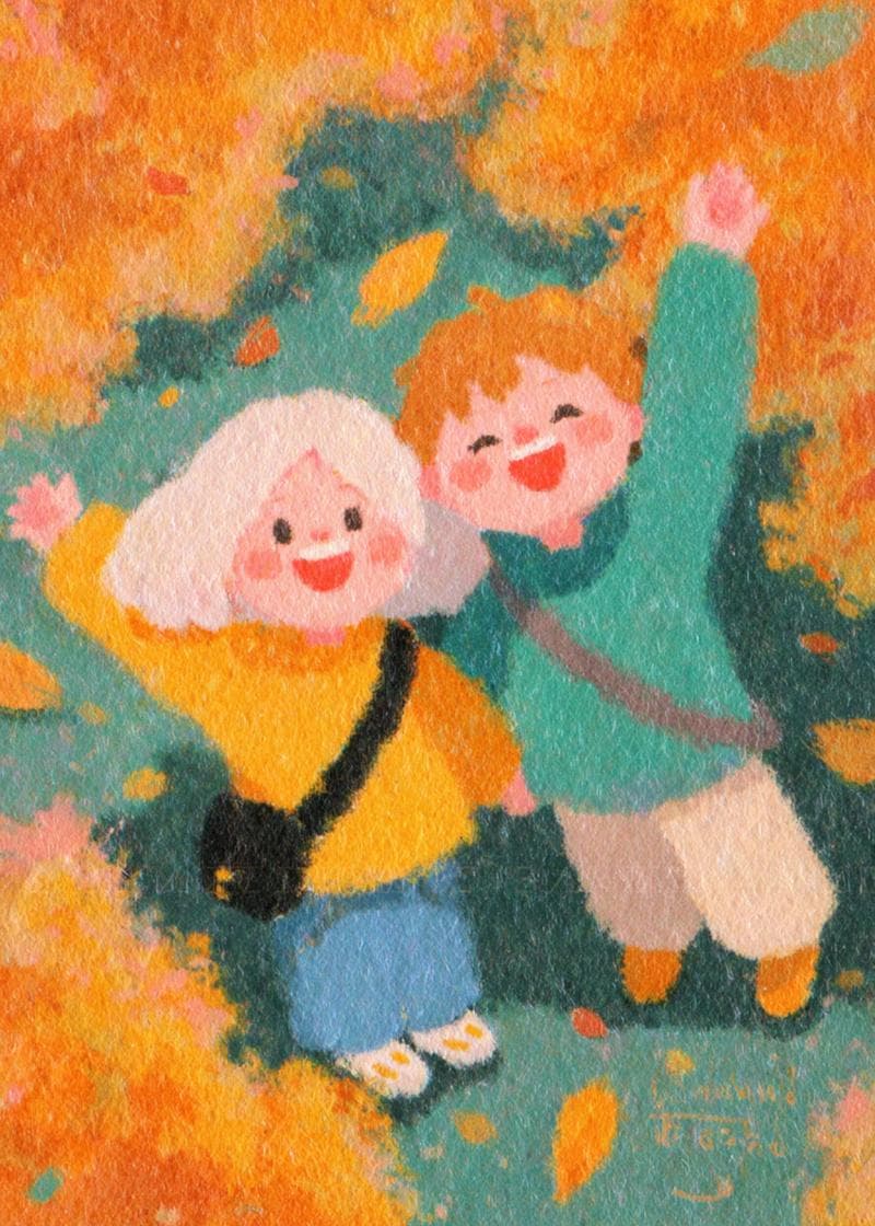Cheerful Autumn Moments card