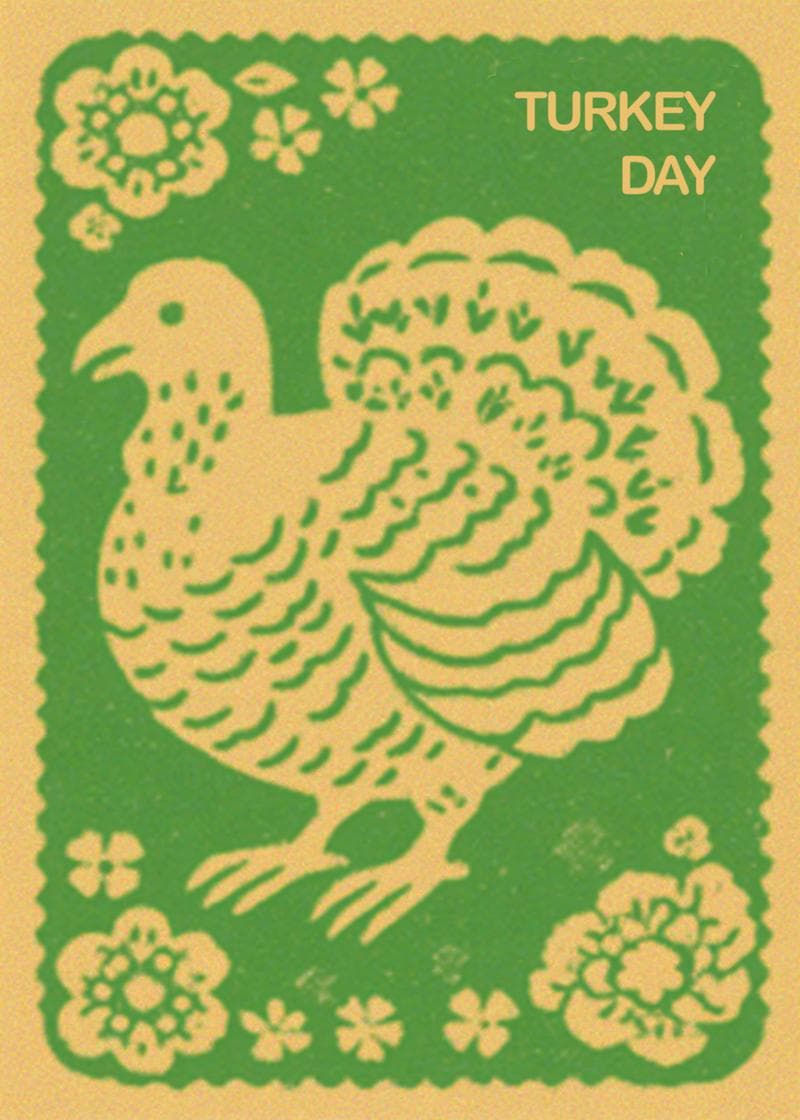Charming Turkey Day Greetings card