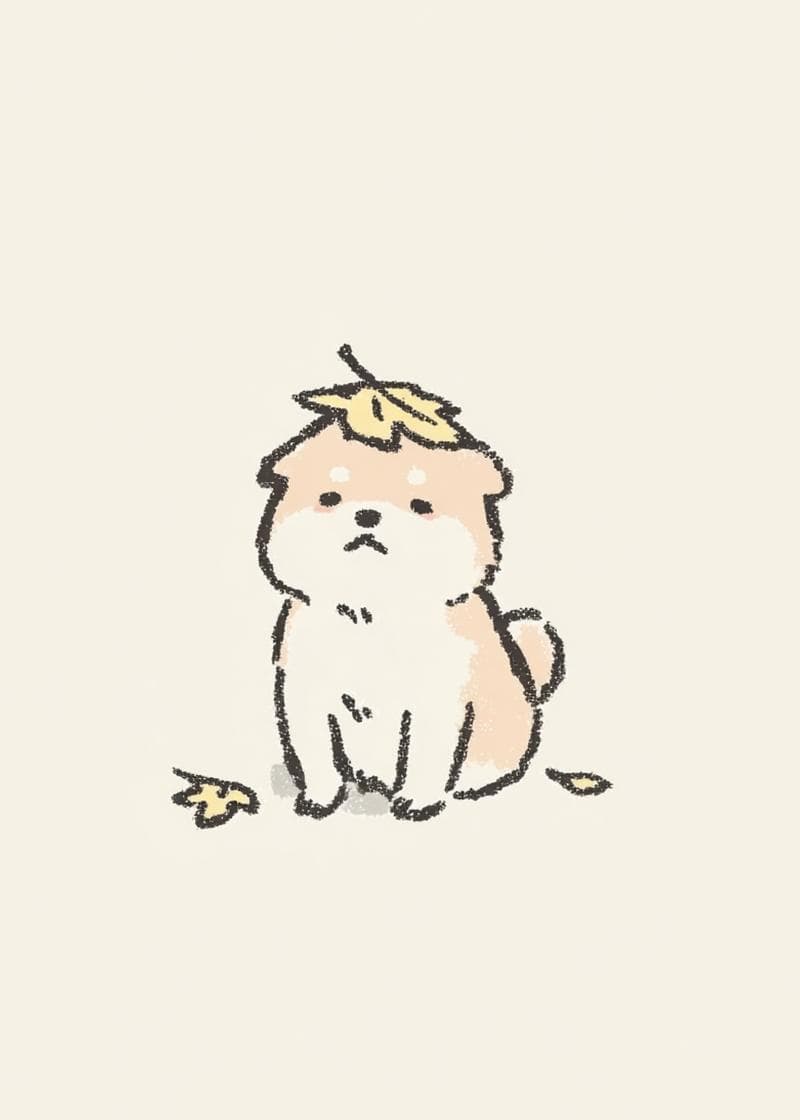 Adorable Autumn Puppy Card card