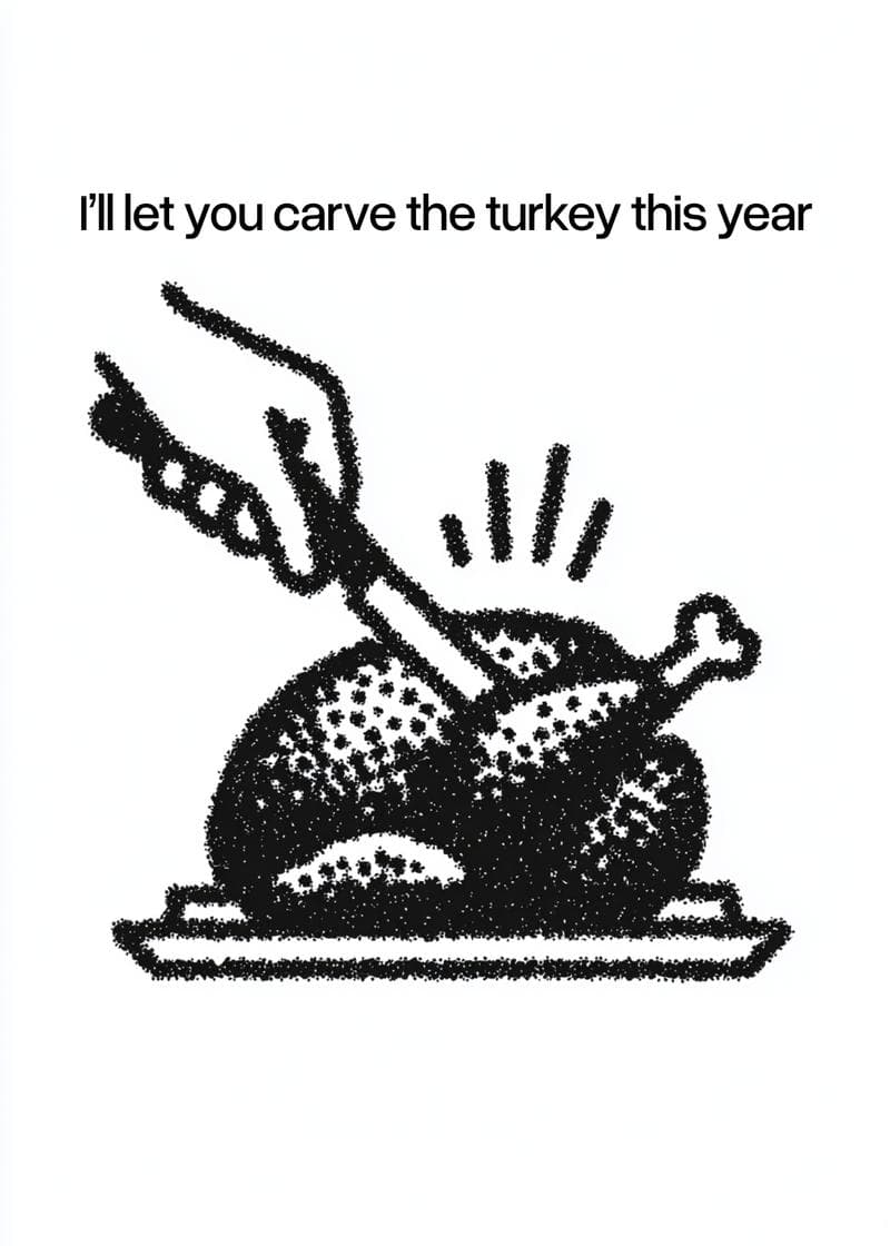 Turkey Time Humor Card card