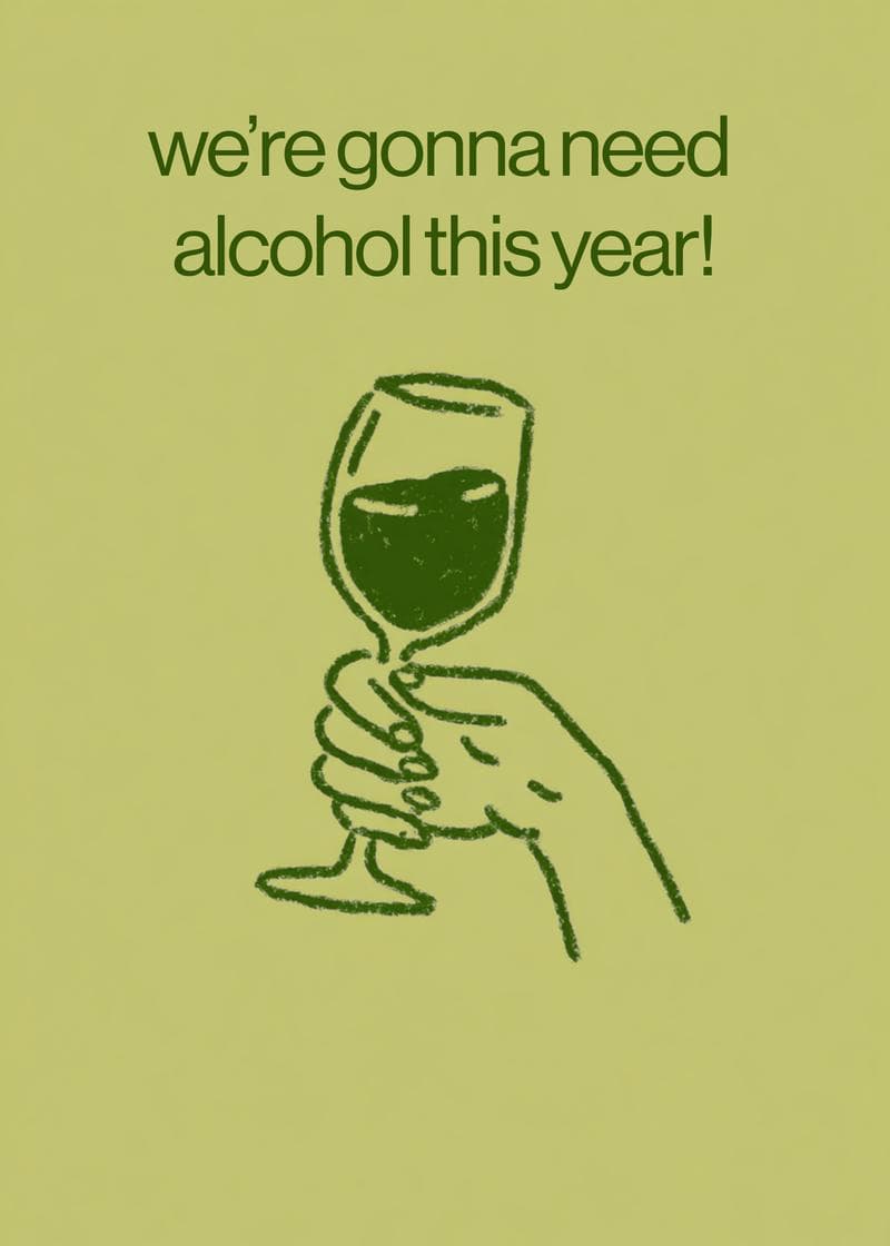 Cheers to Surviving the Year Card card