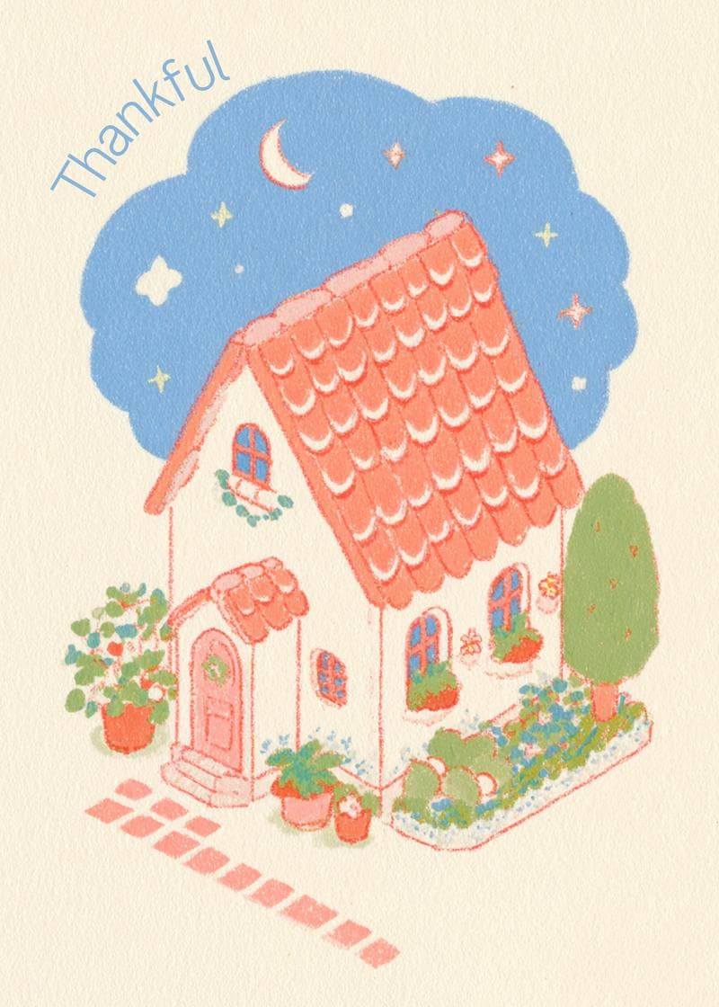 Charming Cottage Thank You Card card