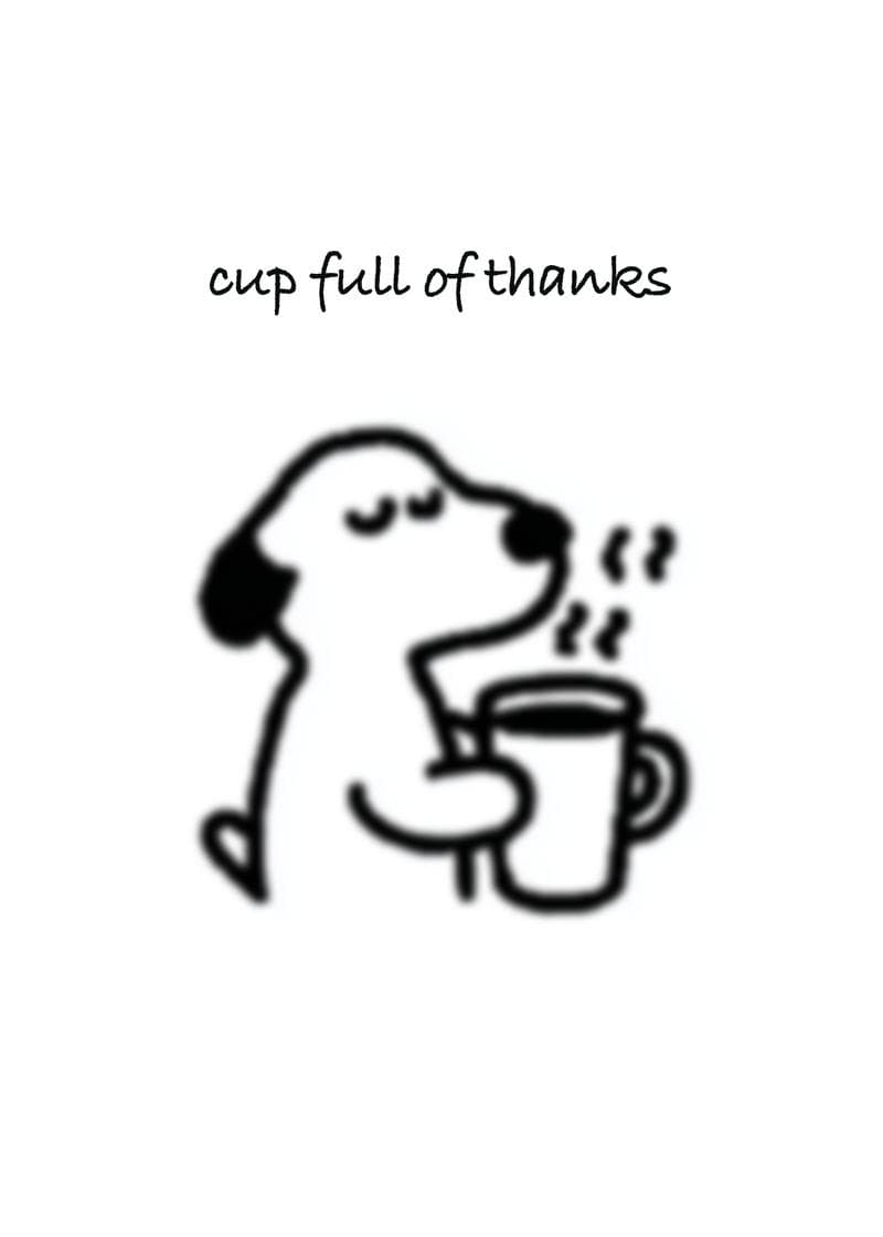 Cup Full of Thanks Card card