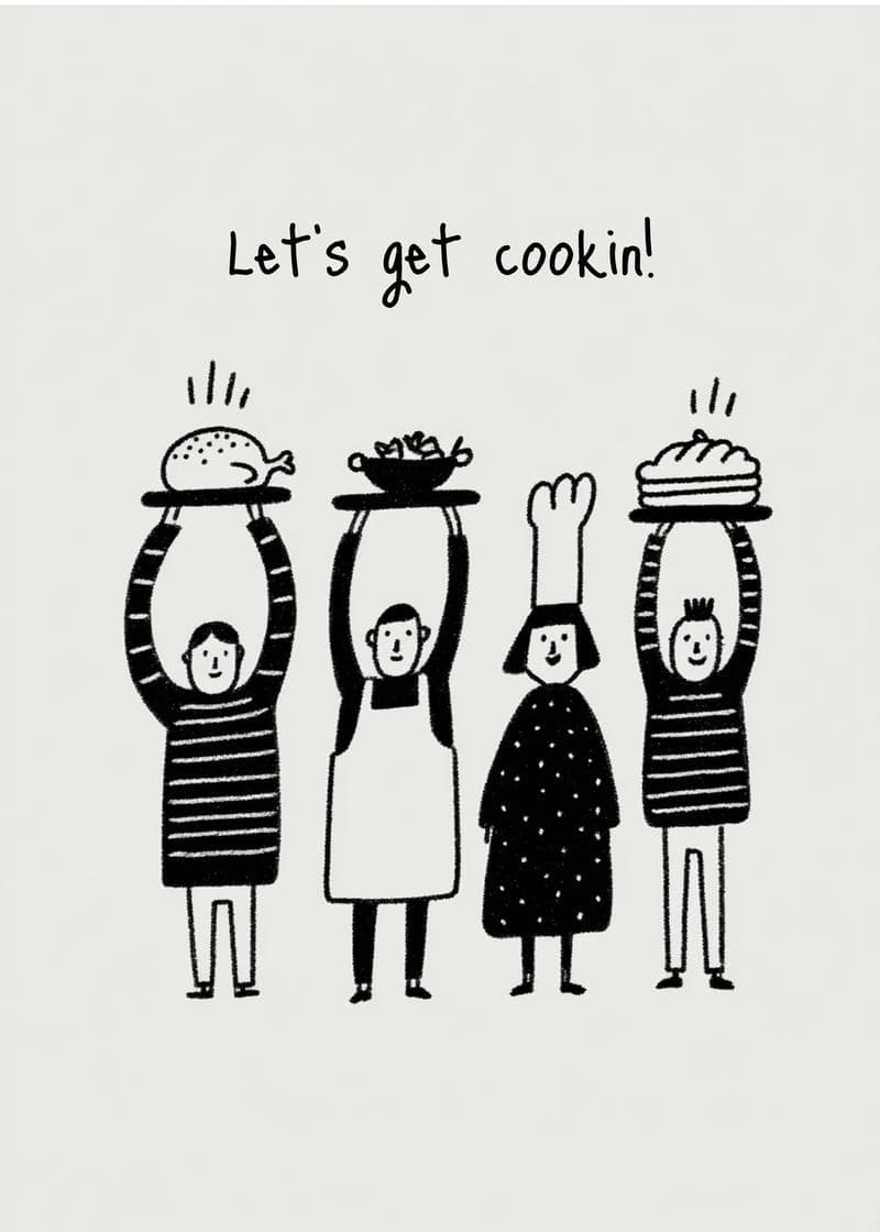 Let's Get Cookin' Fun Card card