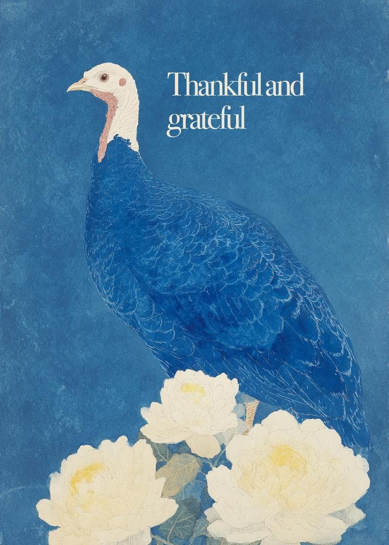 Grateful Turkey Greeting Card card