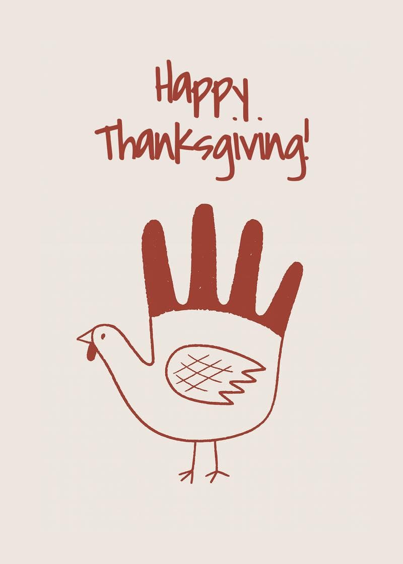 Handmade Thanksgiving Turkey Card card