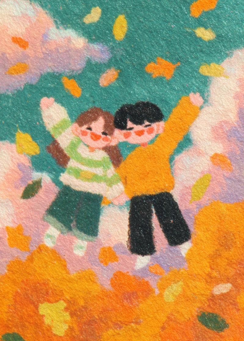 Autumn Adventure Friends Card card