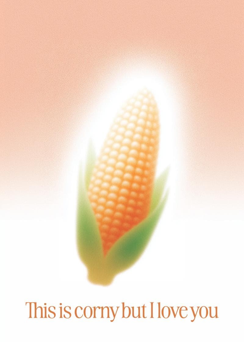 Corny Love Card card