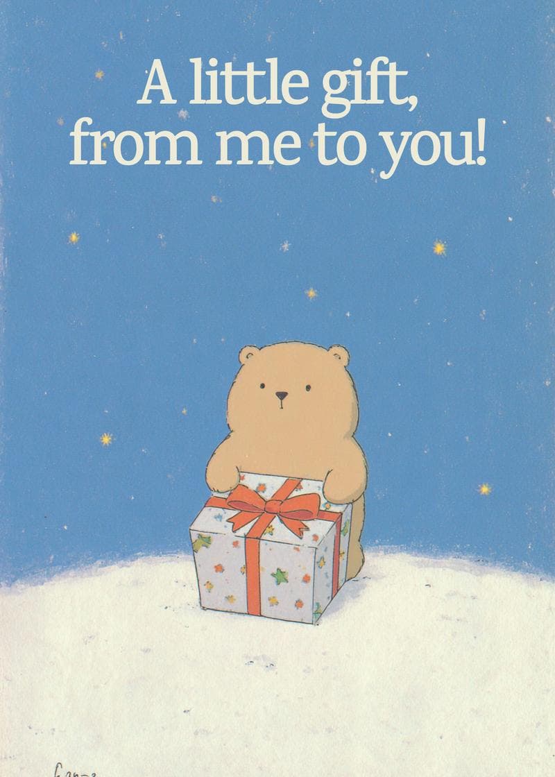 Sweet Gift Bear Surprise Card card
