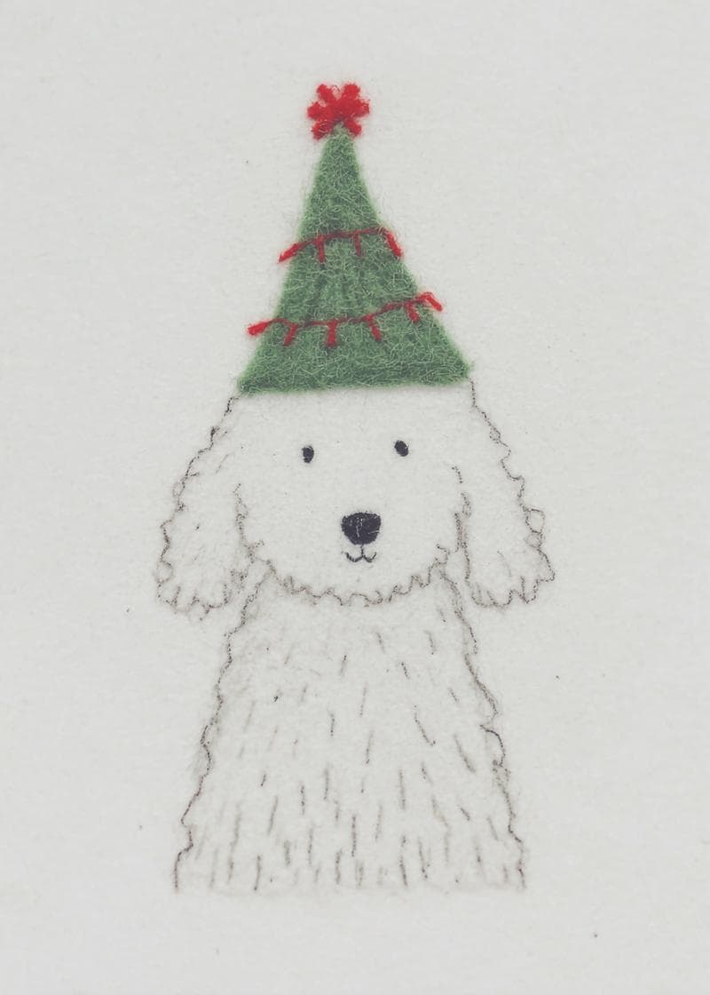 Festive Puppy Greeting Card card