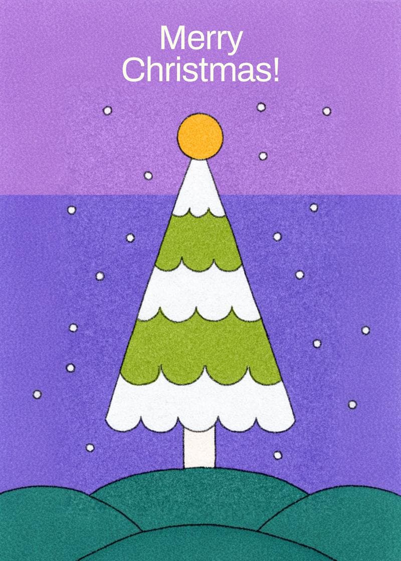 Cheerful Christmas Tree Card card