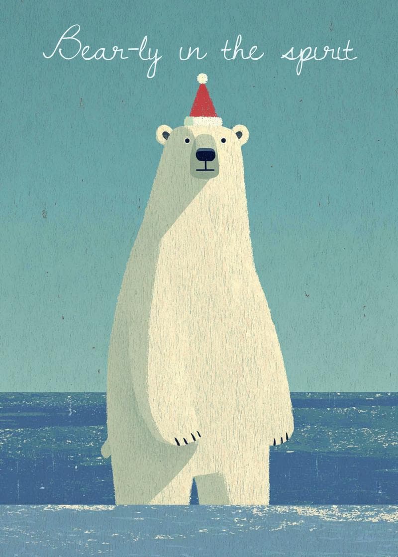 Festive Polar Bear Greetings card