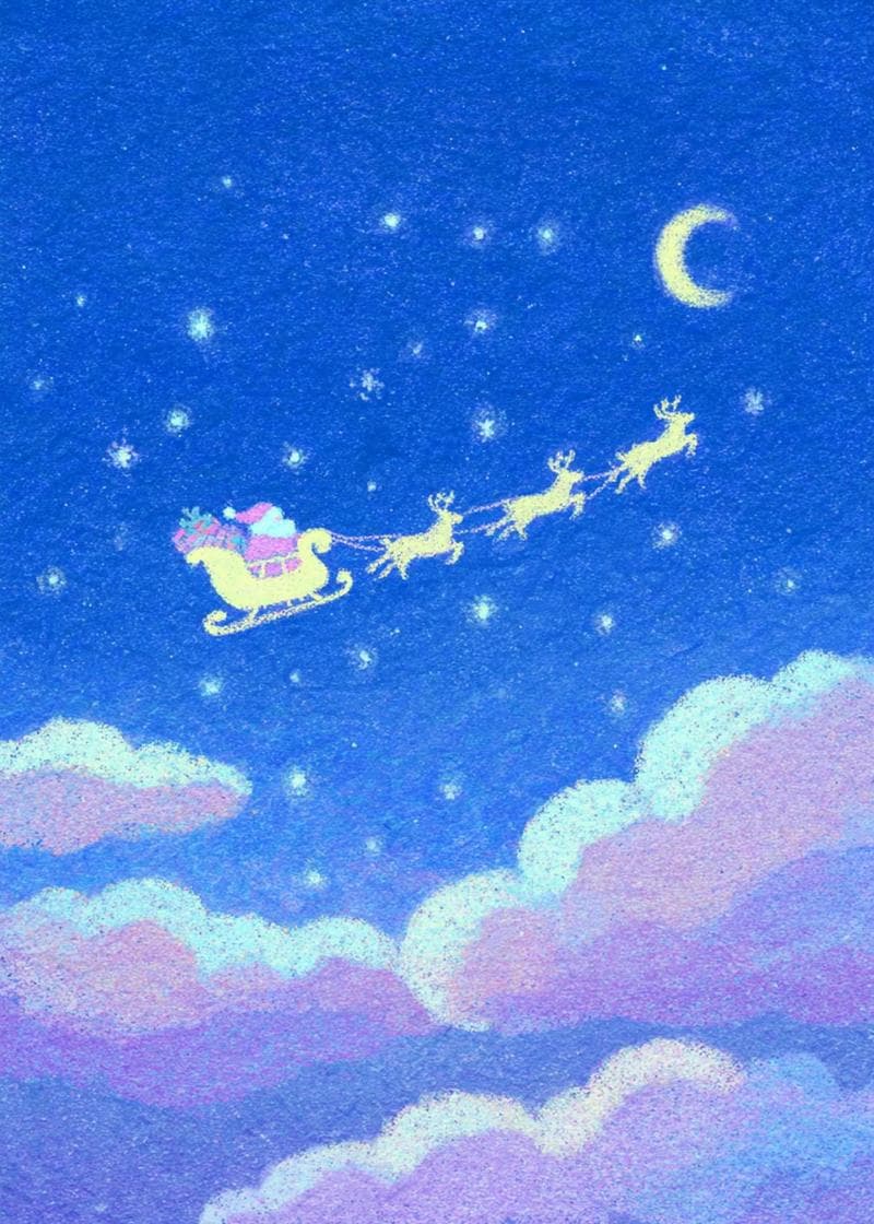 Santa's Starry Night Ride card