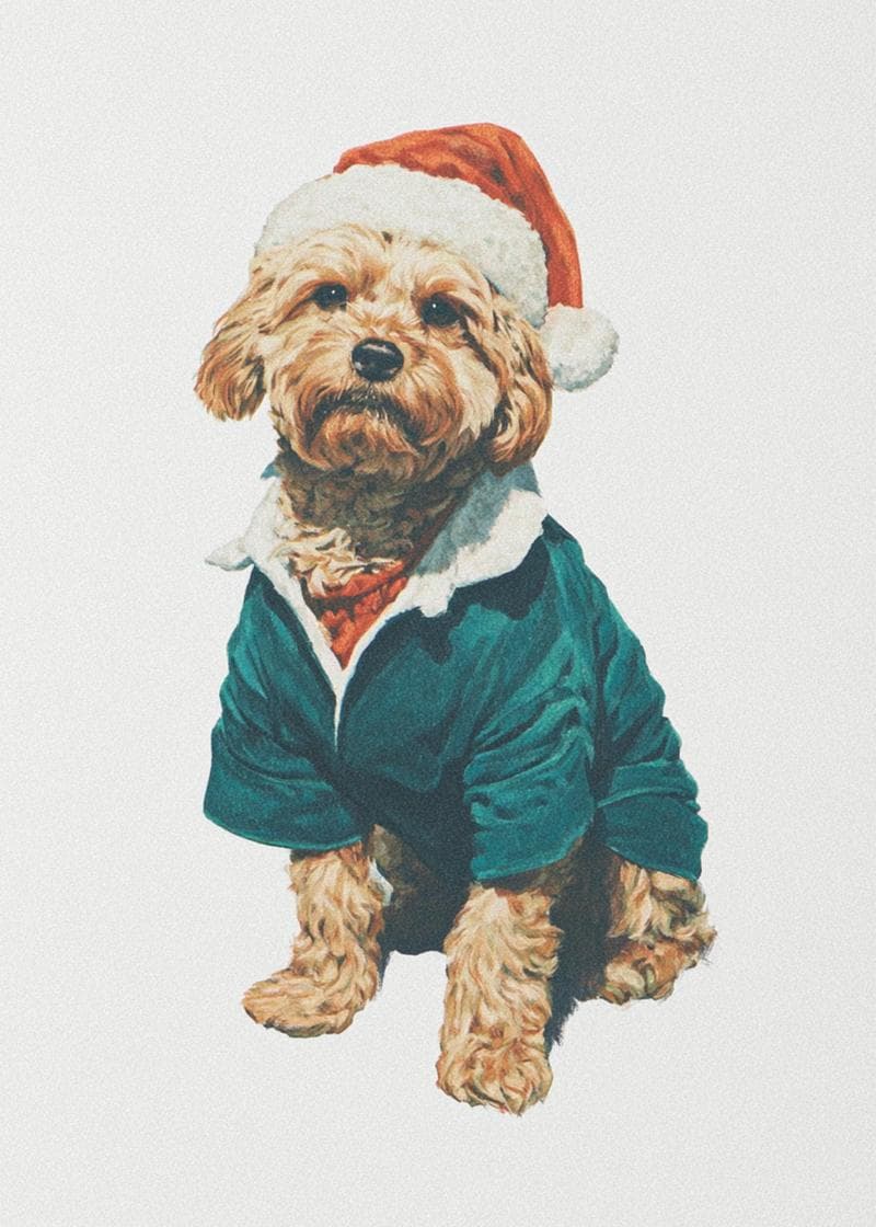 Festive Pooch Holiday Card card