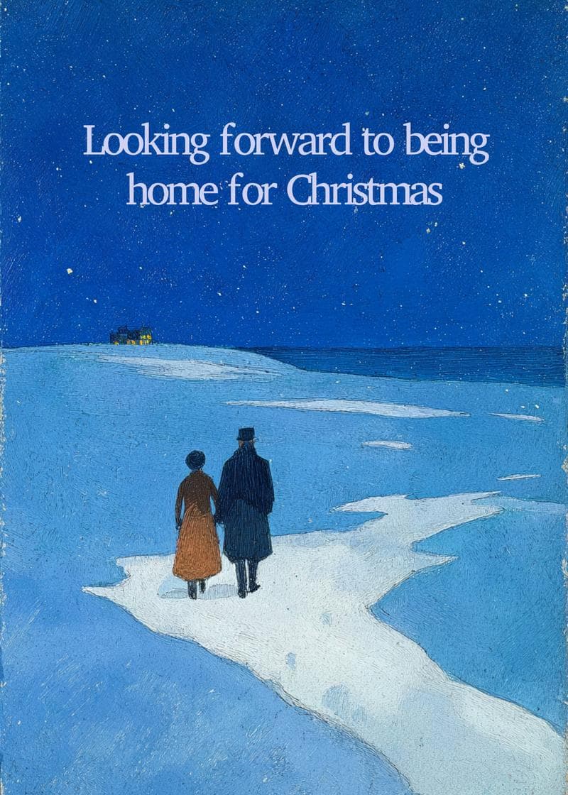 Home for Christmas Card card