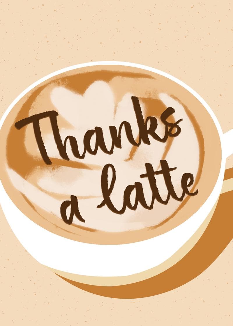 Thanks a Latte! Coffee Card