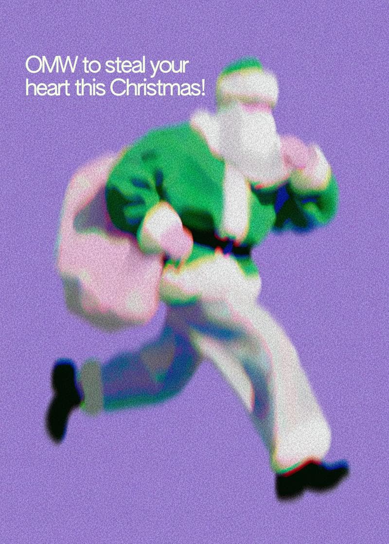 Santa's Heartwarming Journey card
