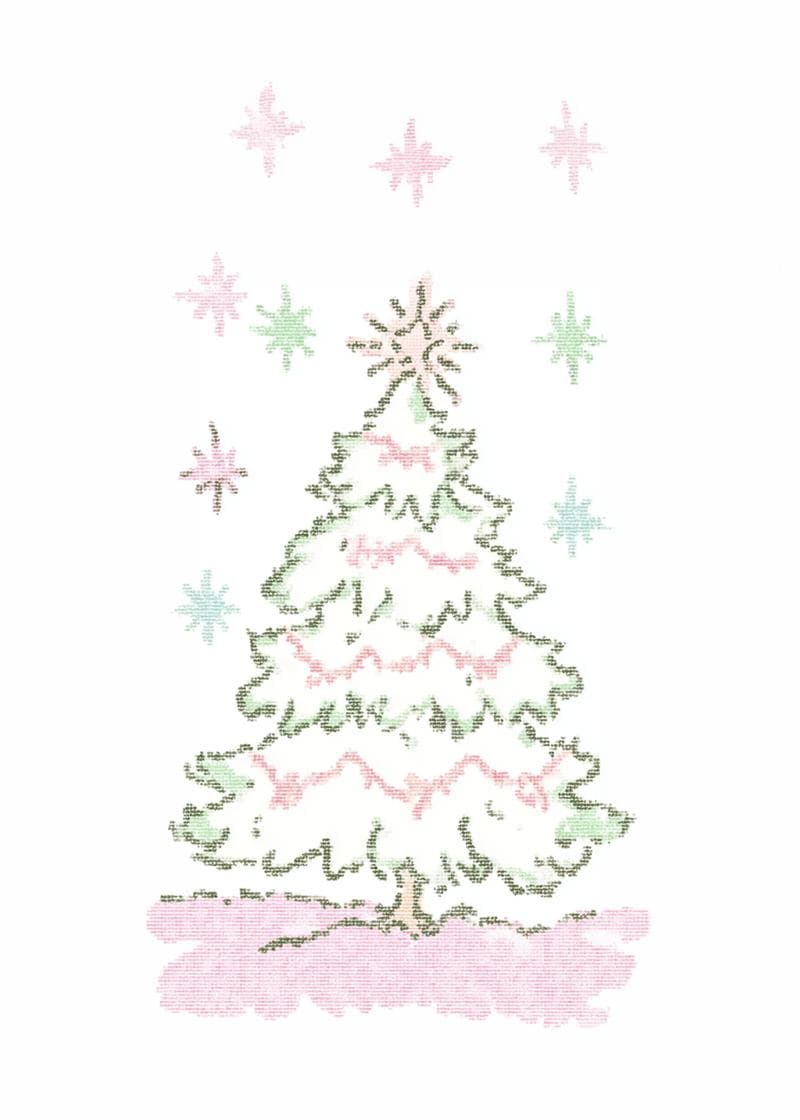 Whimsical Tree Holiday Card card