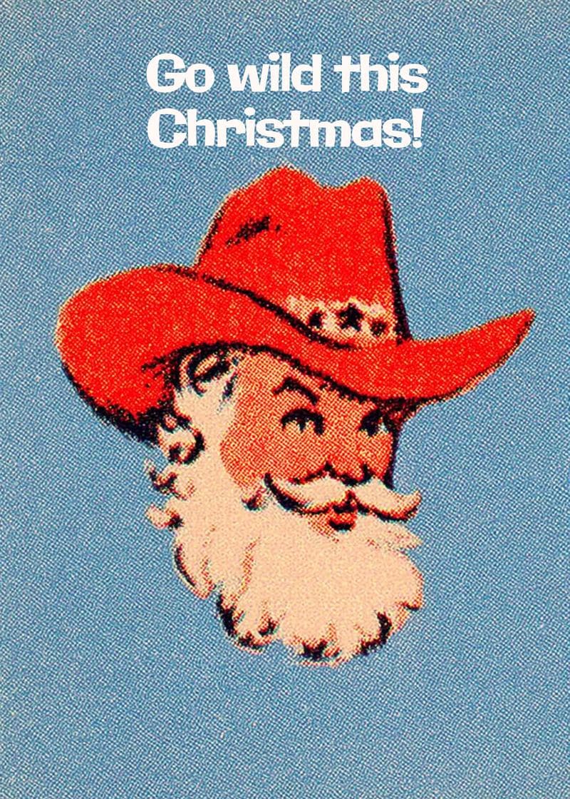 Festive Cowboy Christmas Card card