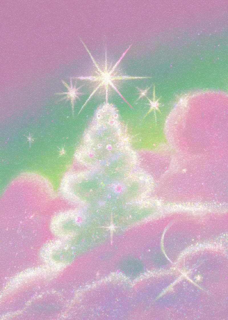 Sparkling Dreamy Christmas Tree card