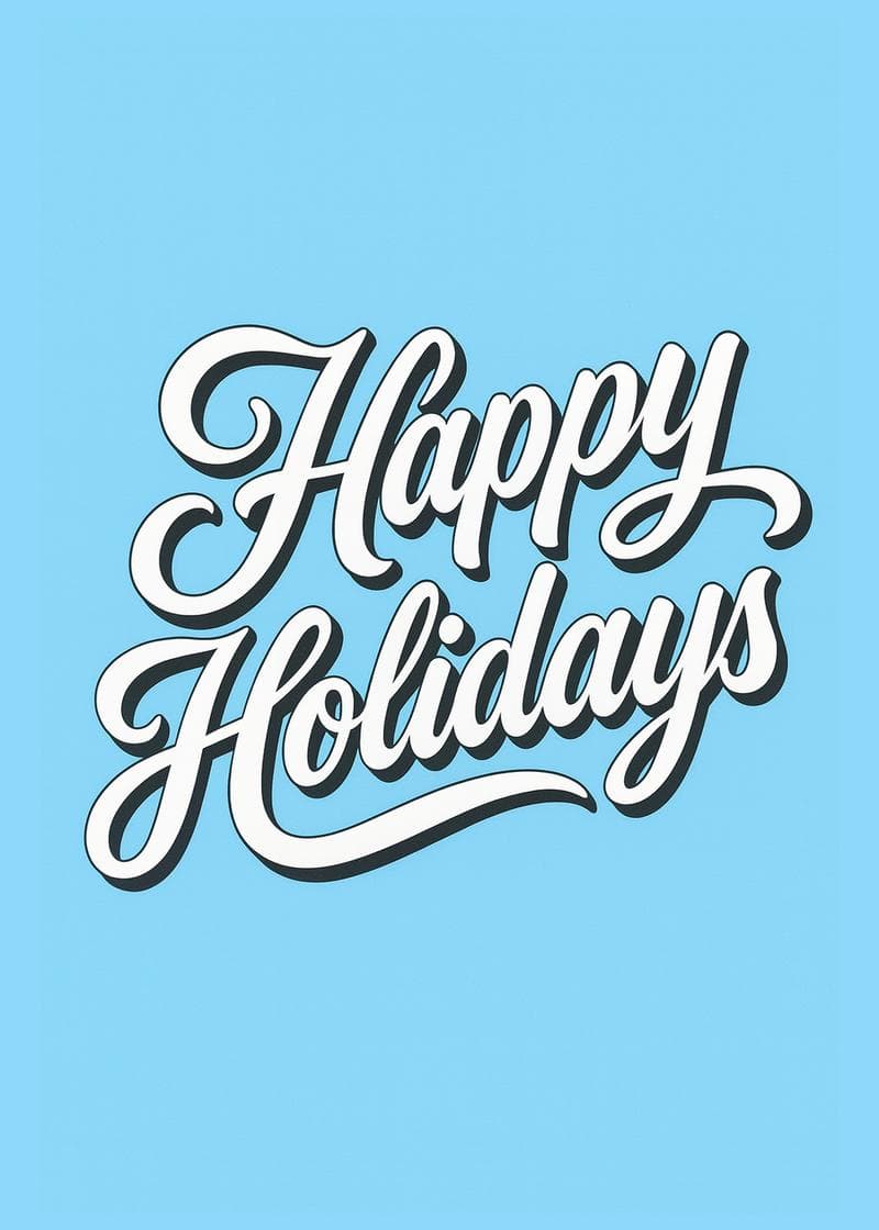 Cheerful Holiday Wishes card