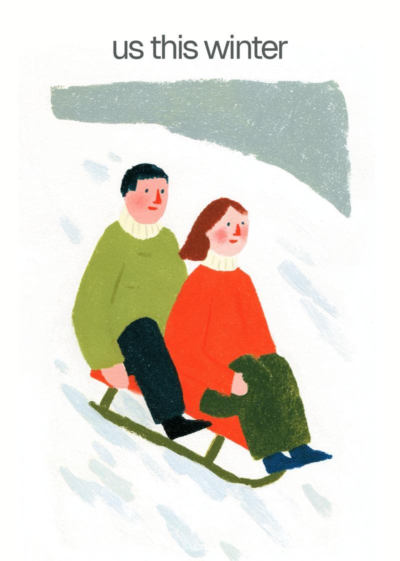 Winter Adventures Await card
