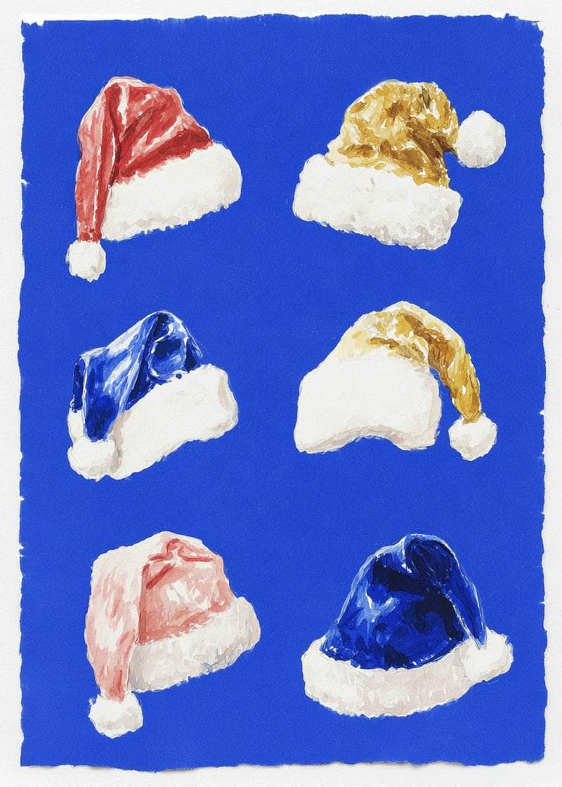 Colorful Santa Hats Greeting Card card