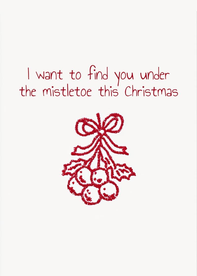 Mistletoe Christmas Wishes card