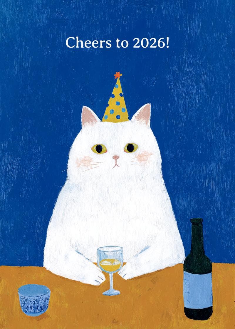 Party Cat New Year Cheer card