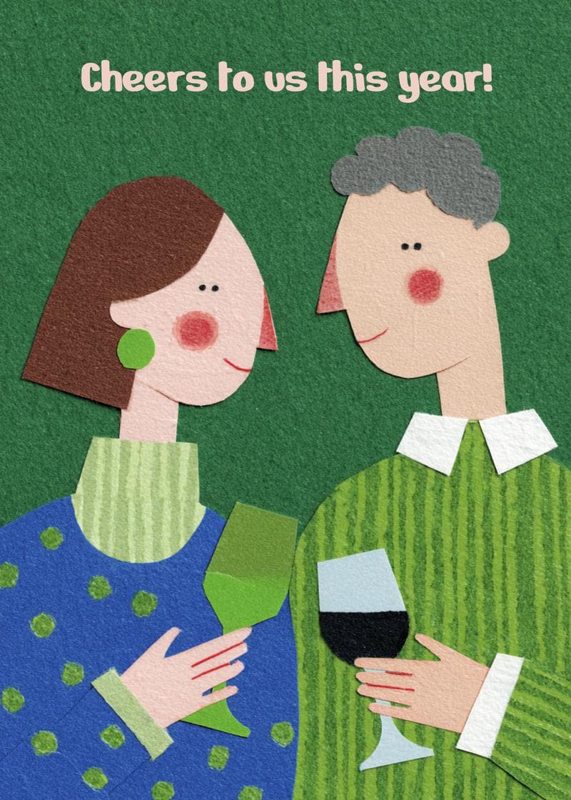 Cheers to Us This Year Card card