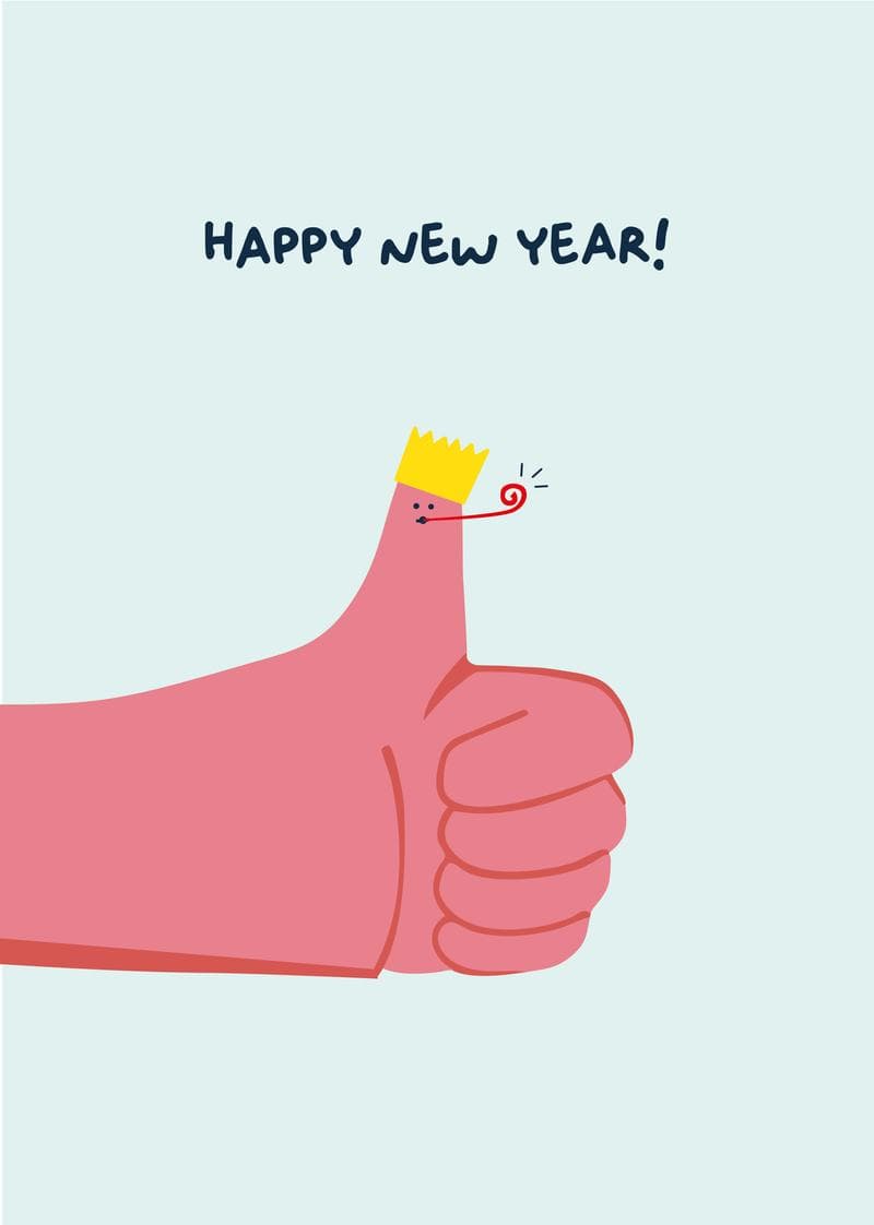 Festive New Year Thumbs Up!