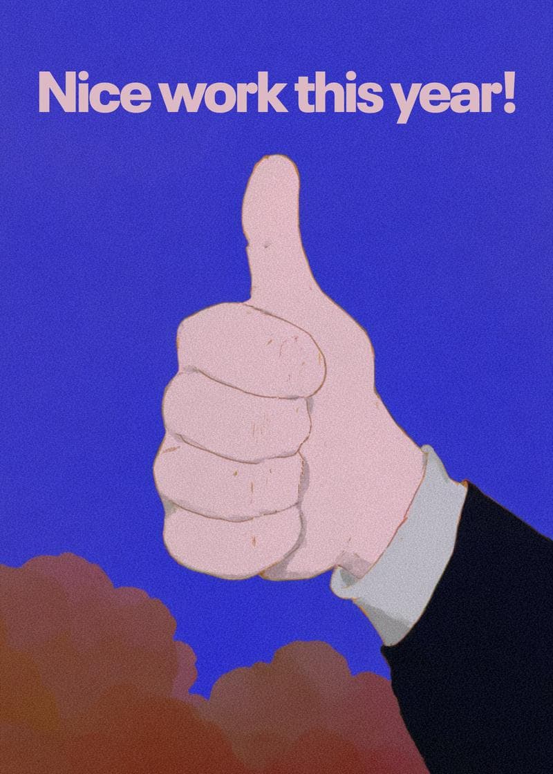 Thumbs Up for a Great Year! card