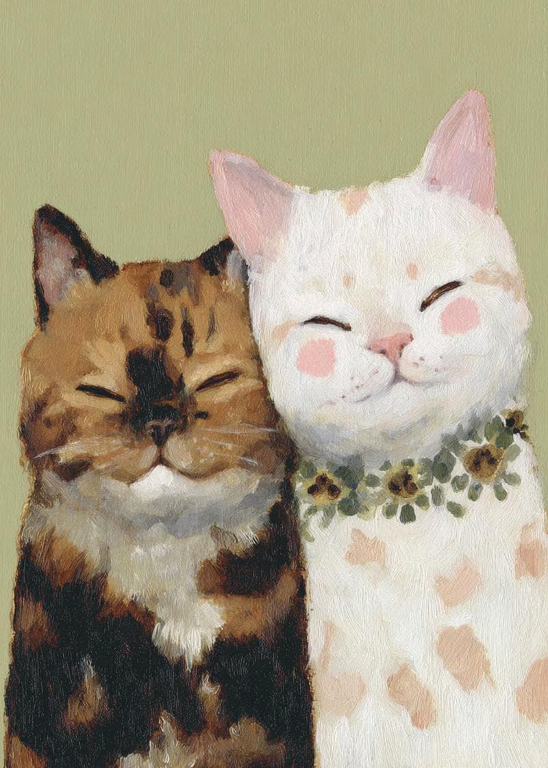Purrfect Together Cat Greeting Card card