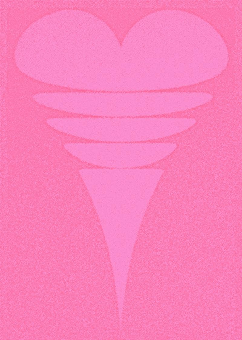 Spiral Heart Pink Card card