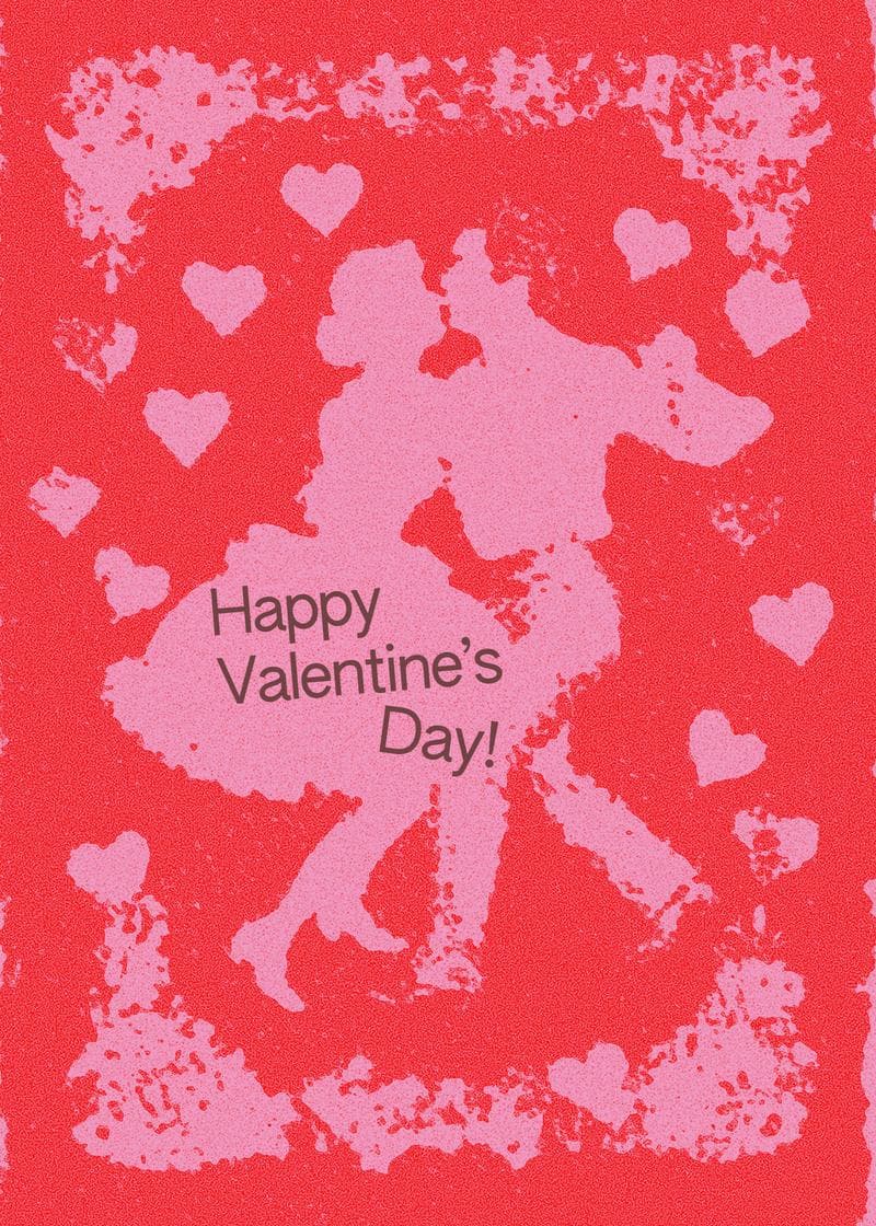 Romantic Valentine's Day Embrace card