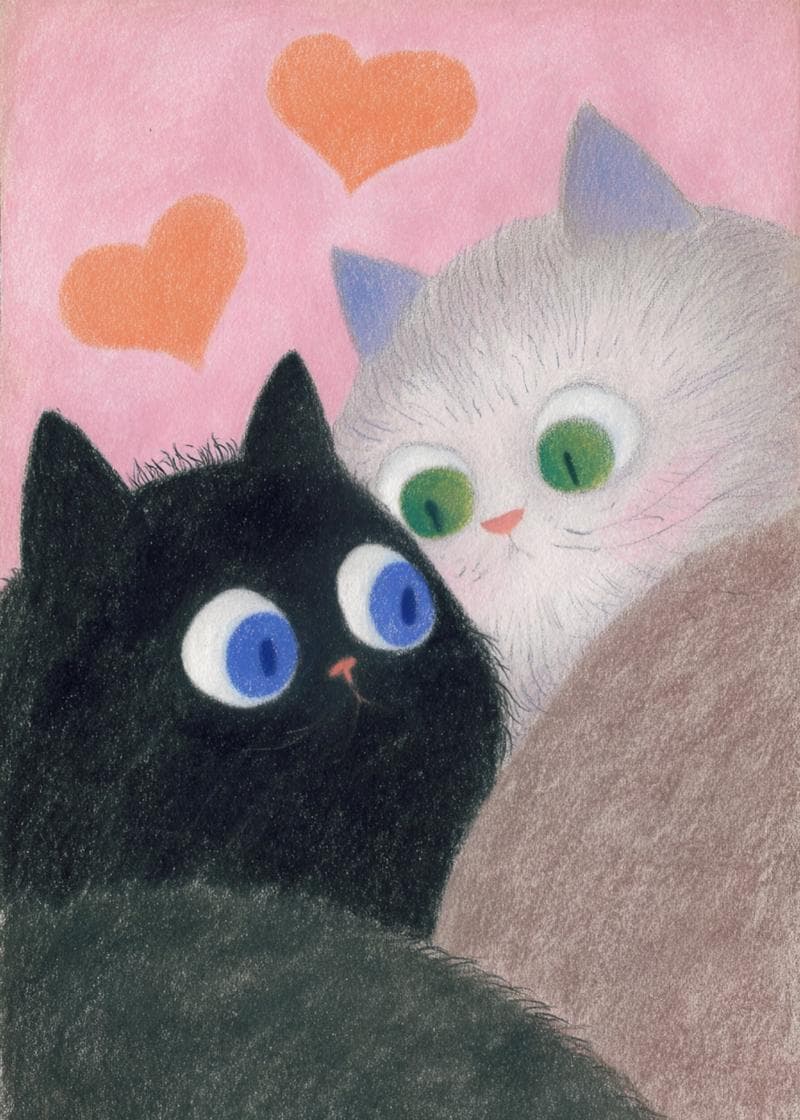 Purrfect Love Cats Card card