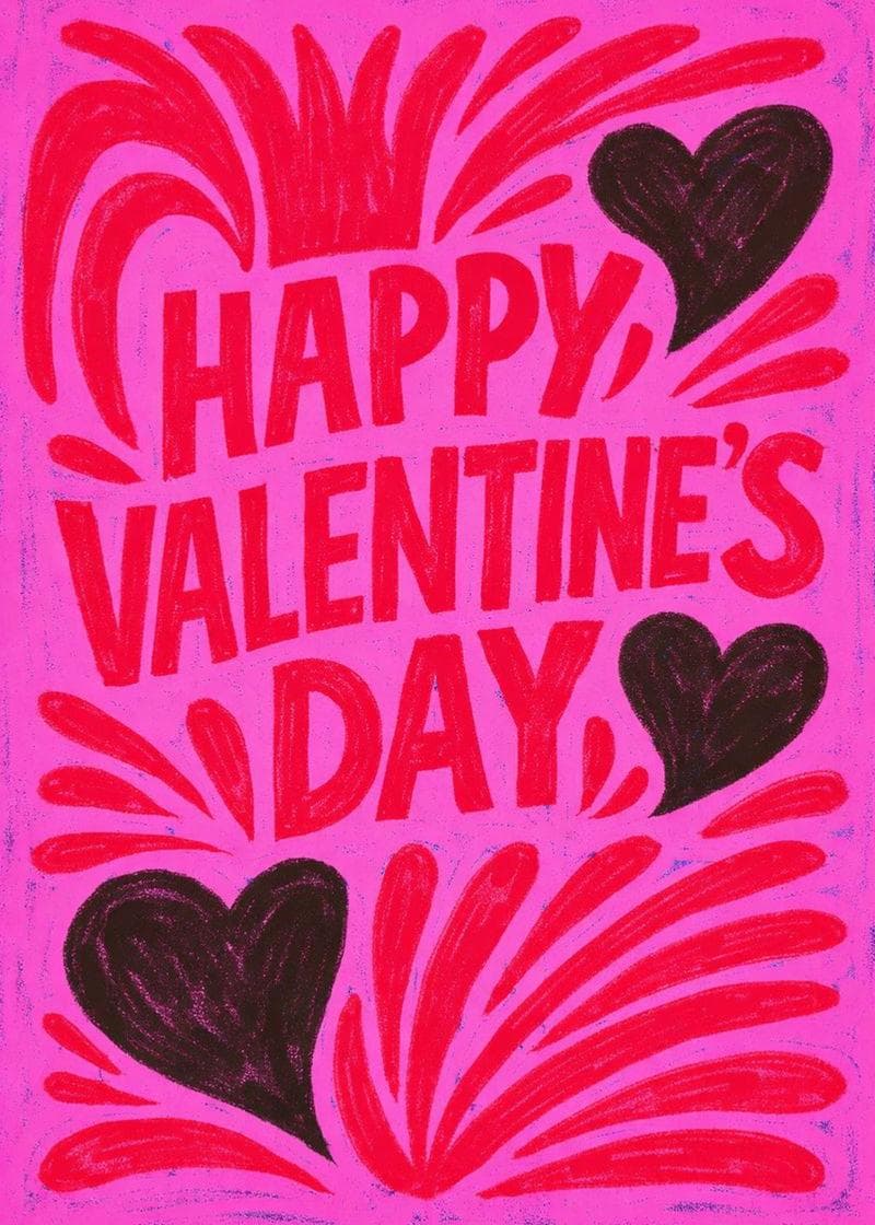 Vibrant Valentine's Love Card card