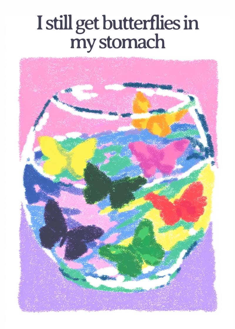 Butterflies in My Stomach Card card