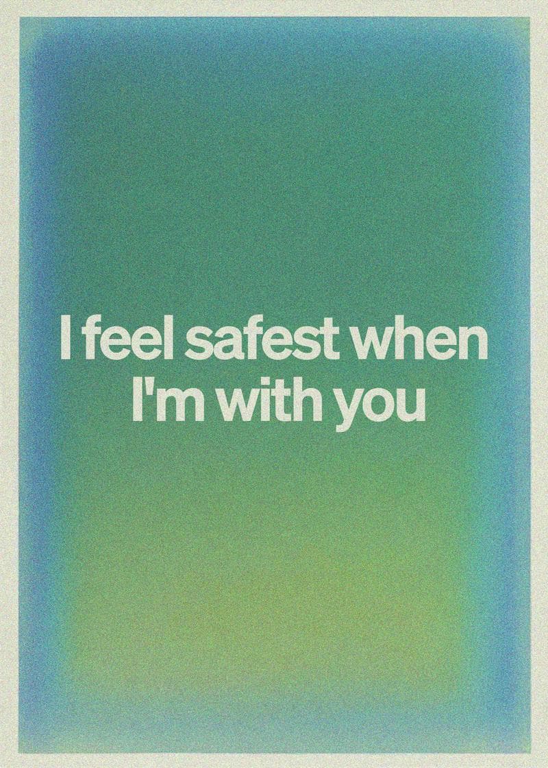 Safest With You Greeting Card card