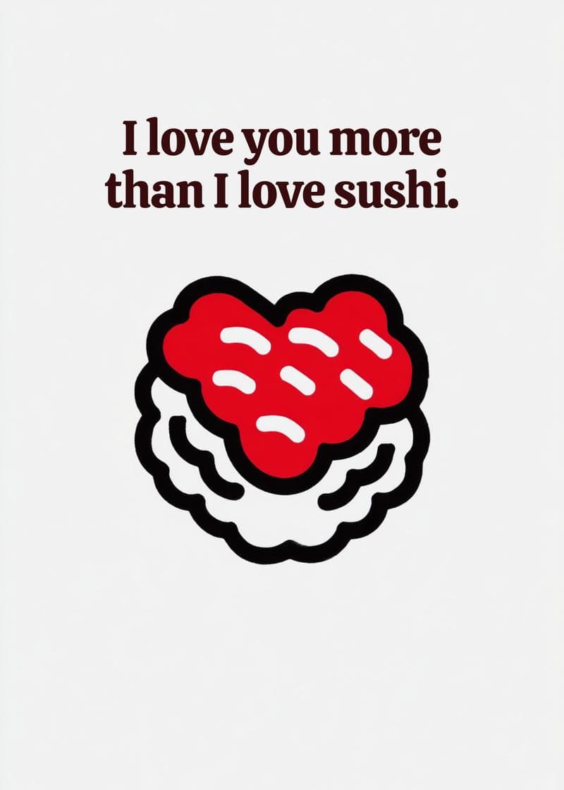 More Than Sushi Love Card card