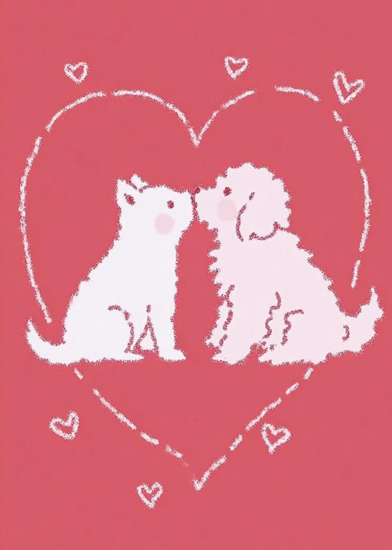 Adorable Puppy Love Greeting Card card
